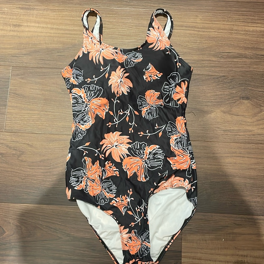 Floral Black One Piece Swimsuit